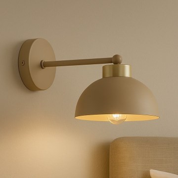 Brilagi - Sienas lampa MOON 1xE27/60W/230V bēša/zelta