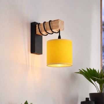 BRILAGI - Sienas lampa NUBILA 1xE27/60W/230V brūna/melna/dzeltena