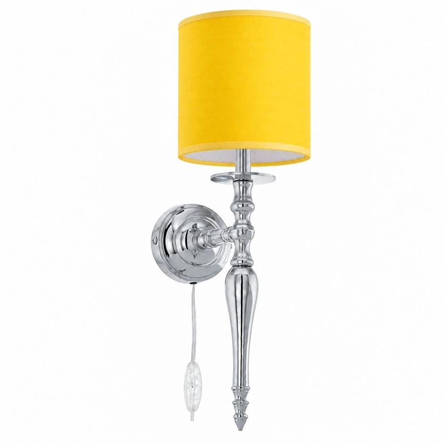 BRILAGI - Sienas lampa NUBILA 1xE27/60W/230V spīdīgs hroms/dzeltena