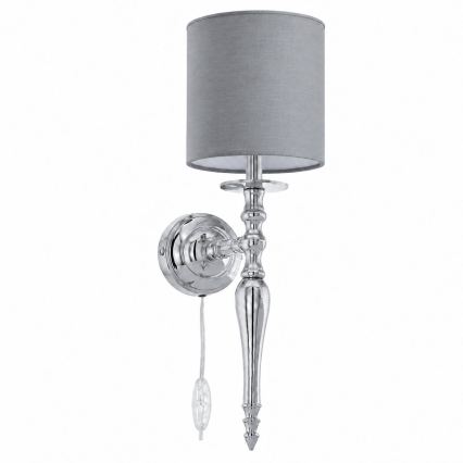 BRILAGI - Sienas lampa NUBILA 1xE27/60W/230V spīdīgs hroms/gaiši pelēka