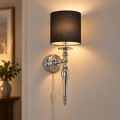 BRILAGI - Sienas lampa NUBILA 1xE27/60W/230V spīdīgs hroms/melns