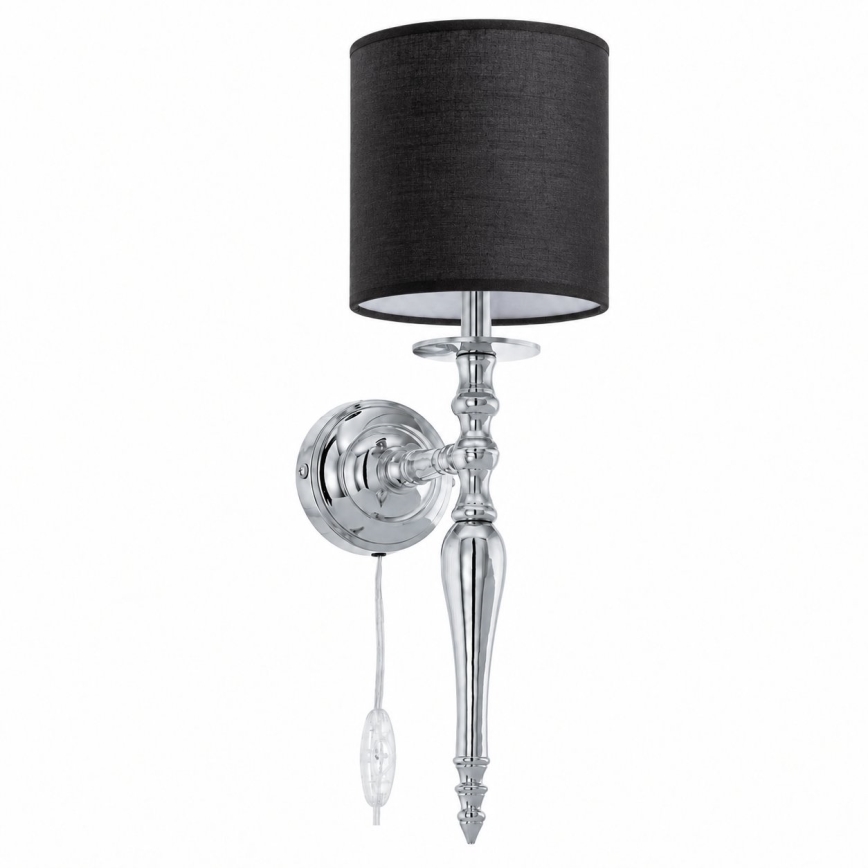 BRILAGI - Sienas lampa NUBILA 1xE27/60W/230V spīdīgs hroms/melns