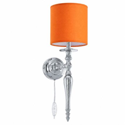 BRILAGI - Sienas lampa NUBILA 1xE27/60W/230V spīdīgs hroms/oranžs