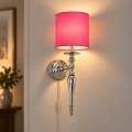 BRILAGI - Sienas lampa NUBILA 1xE27/60W/230V spīdīgs hroms/rozā