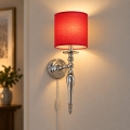 BRILAGI - Sienas lampa NUBILA 1xE27/60W/230V spīdīgs hroms/sarkana