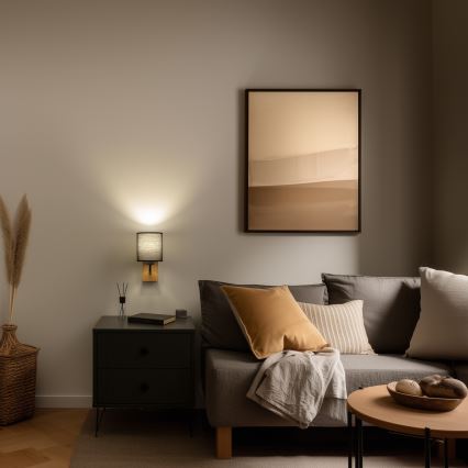 Brilagi - Sienas lampa NUBILA WOOD 1xE27/25W/230V ozols/melna