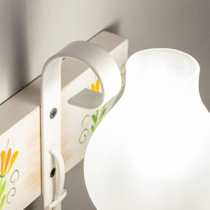 Brilagi - Sienas lampa QUEEN 1xE14/40W/230V dižskābardis/krēmkrāsa