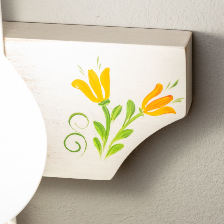 Brilagi - Sienas lampa QUEEN 1xE14/40W/230V dižskābardis/krēmkrāsa