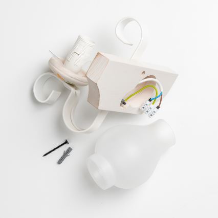 Brilagi - Sienas lampa QUEEN 1xE14/40W/230V dižskābardis/krēmkrāsa