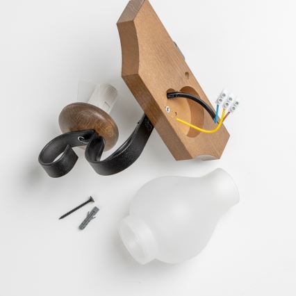 Brilagi - Sienas lampa QUEEN 1xE14/40W/230V dižskābardis/rieksts