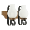 Brilagi - Sienas lampa QUEEN 2xE14/40W/230V dižskābardis/rieksts