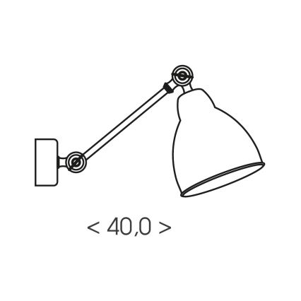 Brilagi - Sienas lampa QUILL 1xE27/40W/230V 40 cm balta
