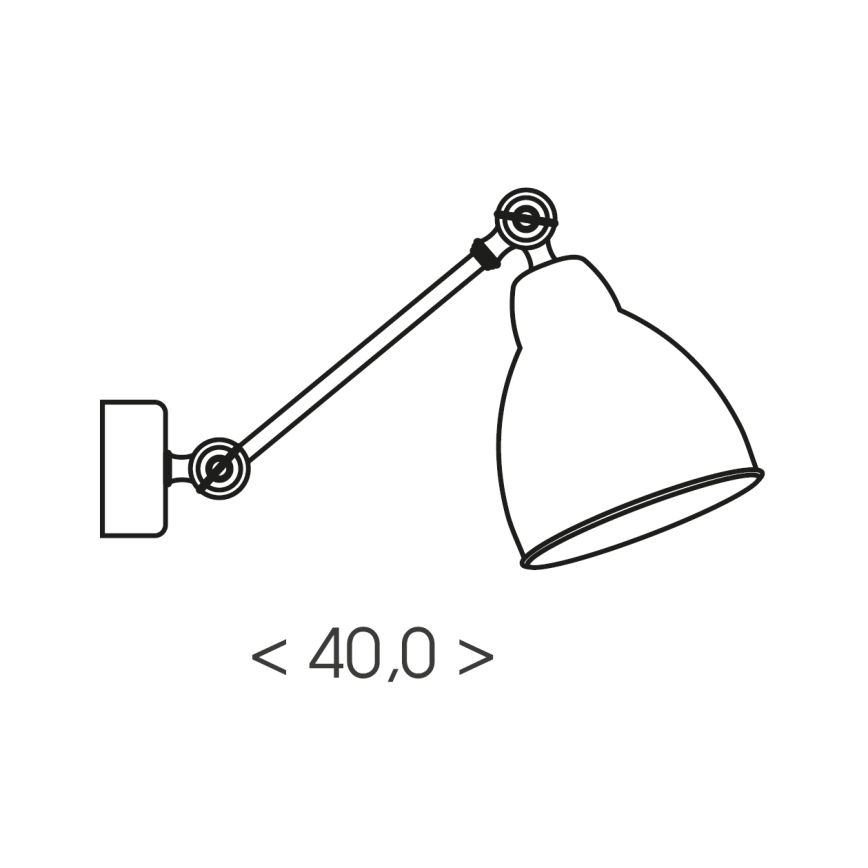 Brilagi - Sienas lampa QUILL 1xE27/40W/230V 40 cm balta