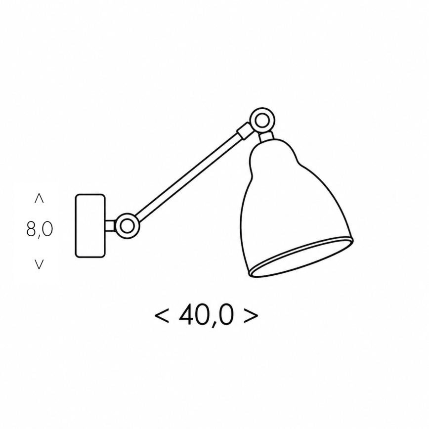 BRILAGI - Sienas lampa QUILL 1xE27/40W/230V 40 cm bēša
