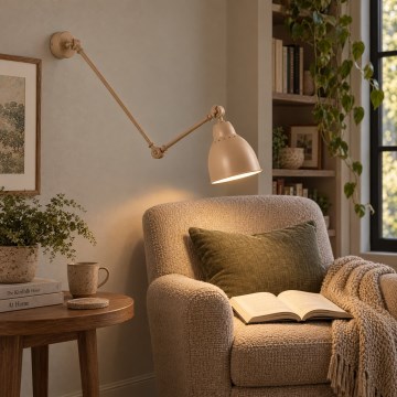 BRILAGI - Sienas lampa QUILL 1xE27/40W/230V 83 cm bēša