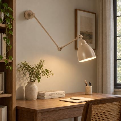 BRILAGI - Sienas lampa QUILL 1xE27/40W/230V 83 cm bēša