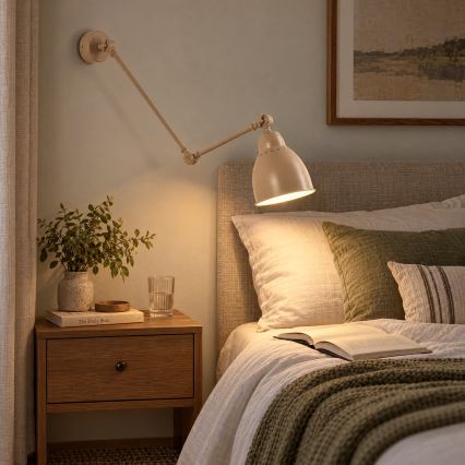 BRILAGI - Sienas lampa QUILL 1xE27/40W/230V 83 cm bēša