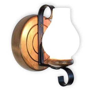 Brilagi - Sienas lampa ROATA APLICA 1xE14/40W/230V dižskābardis/rieksts