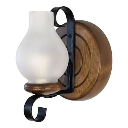Brilagi - Sienas lampa ROATA APLICA 1xE14/40W/230V dižskābardis/rieksts