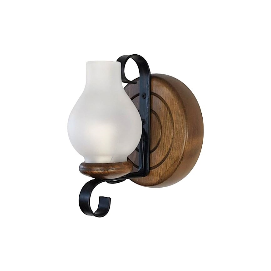 Brilagi - Sienas lampa ROATA APLICA 1xE14/40W/230V dižskābardis/rieksts