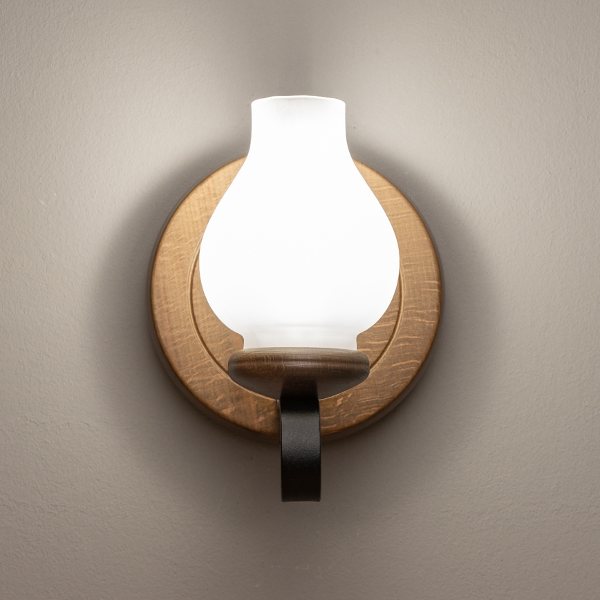 Brilagi - Sienas lampa ROATA APLICA 1xE14/40W/230V dižskābardis/rieksts