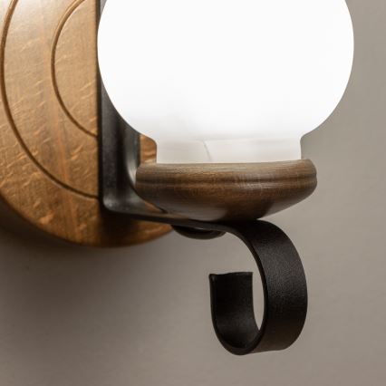 Brilagi - Sienas lampa ROATA APLICA 1xE14/40W/230V dižskābardis/rieksts