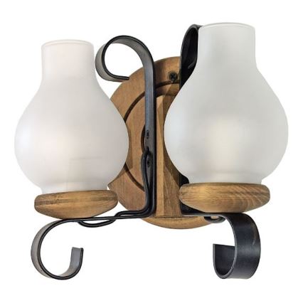 Brilagi - Sienas lampa ROATA APLICA 2xE14/40W/230V dižskābardis