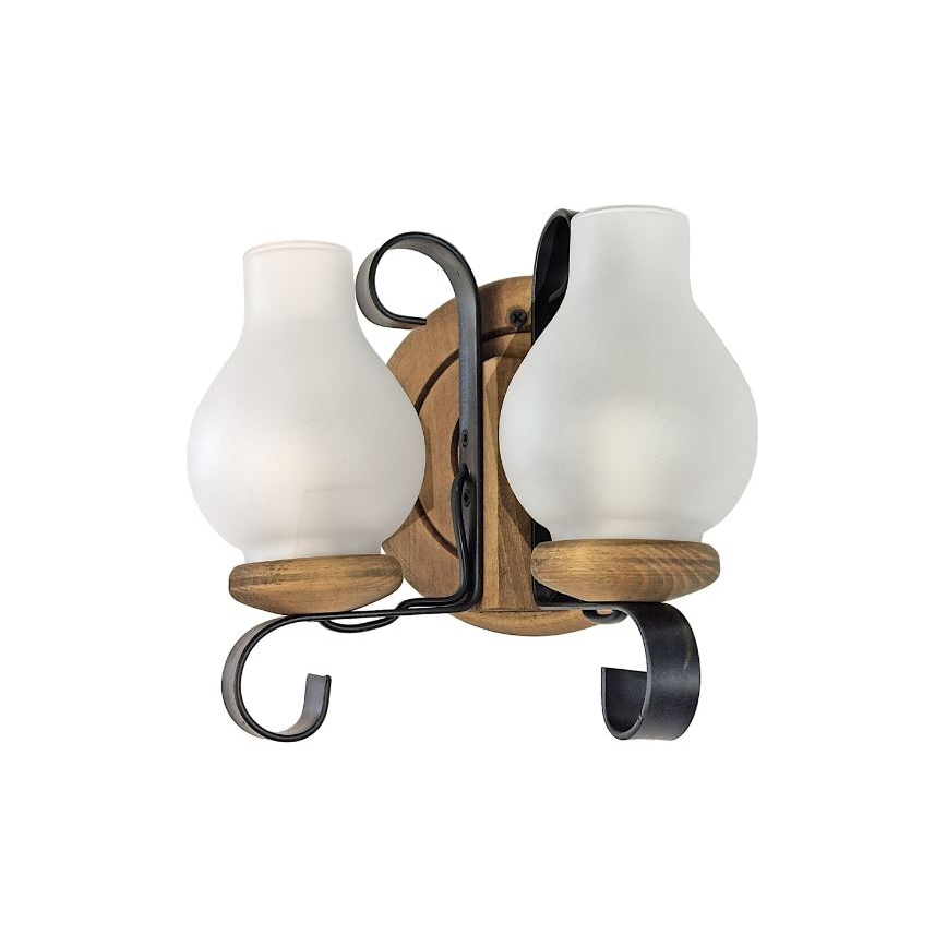 Brilagi - Sienas lampa ROATA APLICA 2xE14/40W/230V dižskābardis