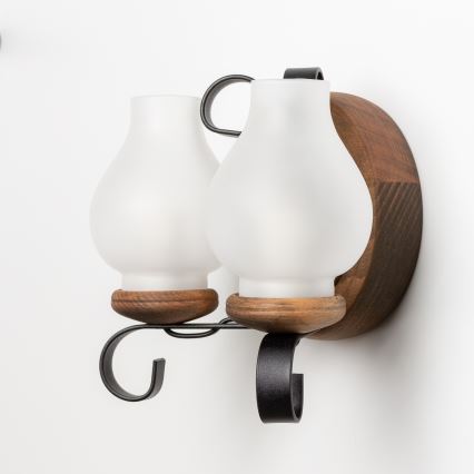 Brilagi - Sienas lampa ROATA APLICA 2xE14/40W/230V dižskābardis