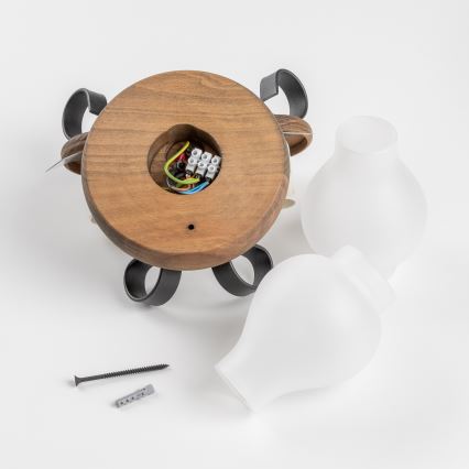 Brilagi - Sienas lampa ROATA APLICA 2xE14/40W/230V dižskābardis