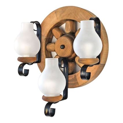 Brilagi - Sienas lampa ROATA APLICA 3xE14/40W/230V dižskābardis
