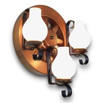 Brilagi - Sienas lampa ROATA APLICA 3xE14/40W/230V dižskābardis/rieksts