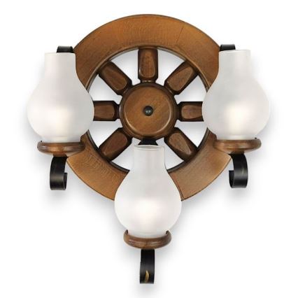 Brilagi - Sienas lampa ROATA APLICA 3xE14/40W/230V dižskābardis/rieksts