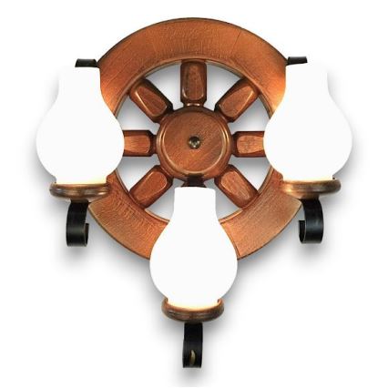 Brilagi - Sienas lampa ROATA APLICA 3xE14/40W/230V dižskābardis/rieksts