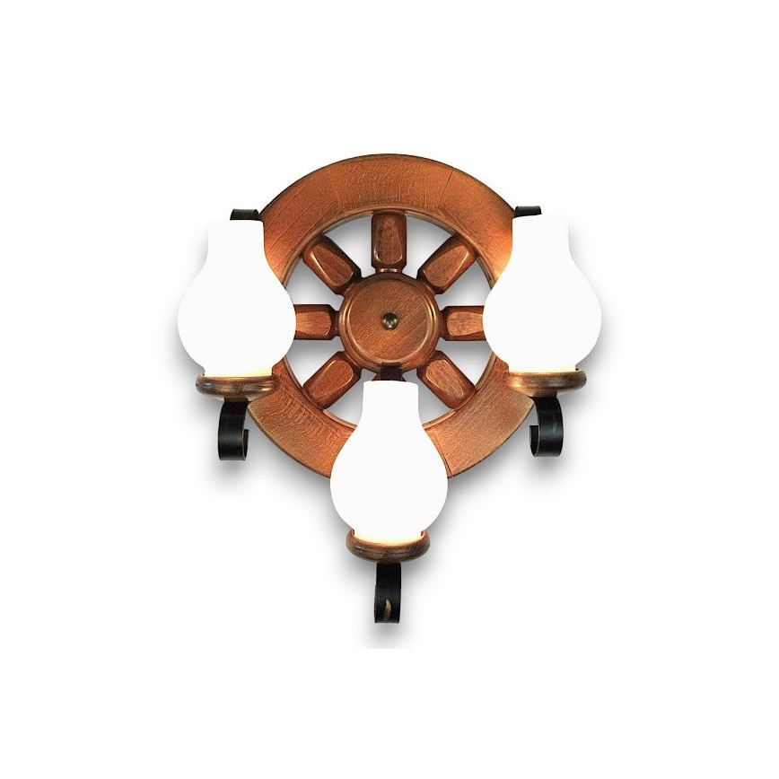 Brilagi - Sienas lampa ROATA APLICA 3xE14/40W/230V dižskābardis/rieksts