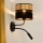Brilagi - Sienas lampa ROYAL 1xE27/15W/230V + 1xG9/3W melna/zelta