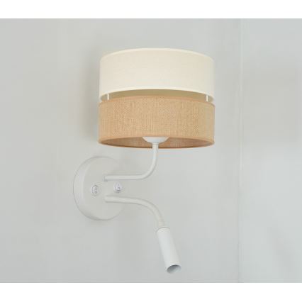 Brilagi - Sienas lampa ROYAL YUTE 1xE27/15W/230V + 1xG9/6W bēša/krēmkrāsa/balta