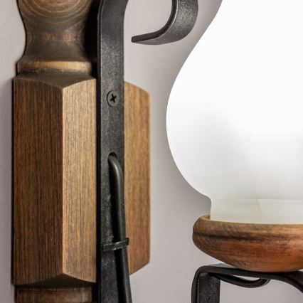 Brilagi - Sienas lampa RUSTIC 1xE14/40W/230V dižskābardis