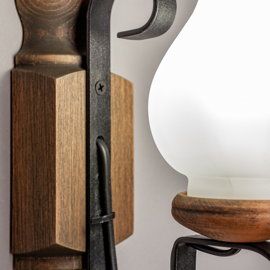 Brilagi - Sienas lampa RUSTIC 1xE14/40W/230V dižskābardis