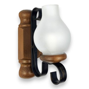 Brilagi - Sienas lampa RUSTIC 1xE14/40W/230V dižskābardis/rieksts