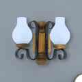 Brilagi - Sienas lampa RUSTIC 2xE14/40W/230V dižskābardis