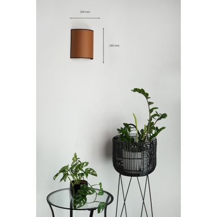 Brilagi - Sienas lampa SEMI 1xE27/15W/230V d. 20 cm brūna