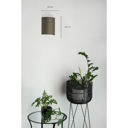 Brilagi - Sienas lampa SEMI 1xE27/15W/230V d. 20 cm brūna