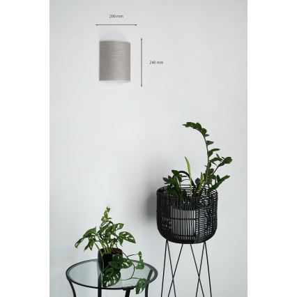 Brilagi - Sienas lampa SEMI 1xE27/15W/230V d. 20 cm tumši pelēka
