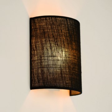 Brilagi - Sienas lampa SEMI 1xE27/15W/230V melna