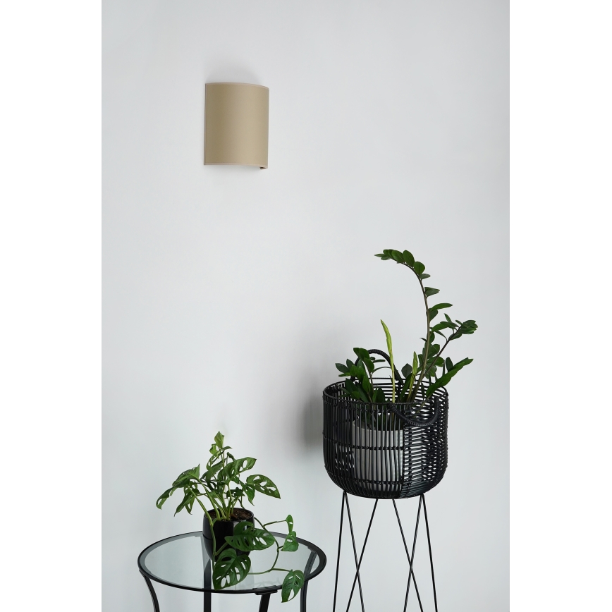 Brilagi - Sienas lampa SEMI CIRCLE 1xE27/15W/230V bēša