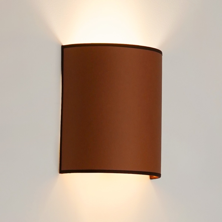Brilagi - Sienas lampa SEMI CIRCLE 1xE27/15W/230V brūna