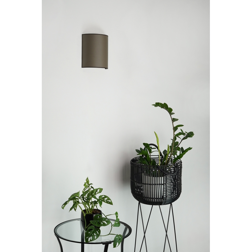 Brilagi - Sienas lampa SEMI CIRCLE 1xE27/15W/230V brūna