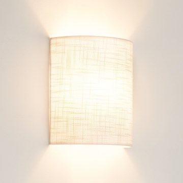 Brilagi - Sienas lampa SEMI CIRCLE 1xE27/15W/230V gaiši pelēka