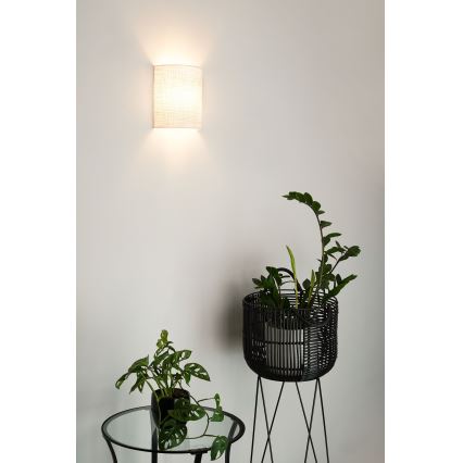 Brilagi - Sienas lampa SEMI CIRCLE 1xE27/15W/230V gaiši pelēka